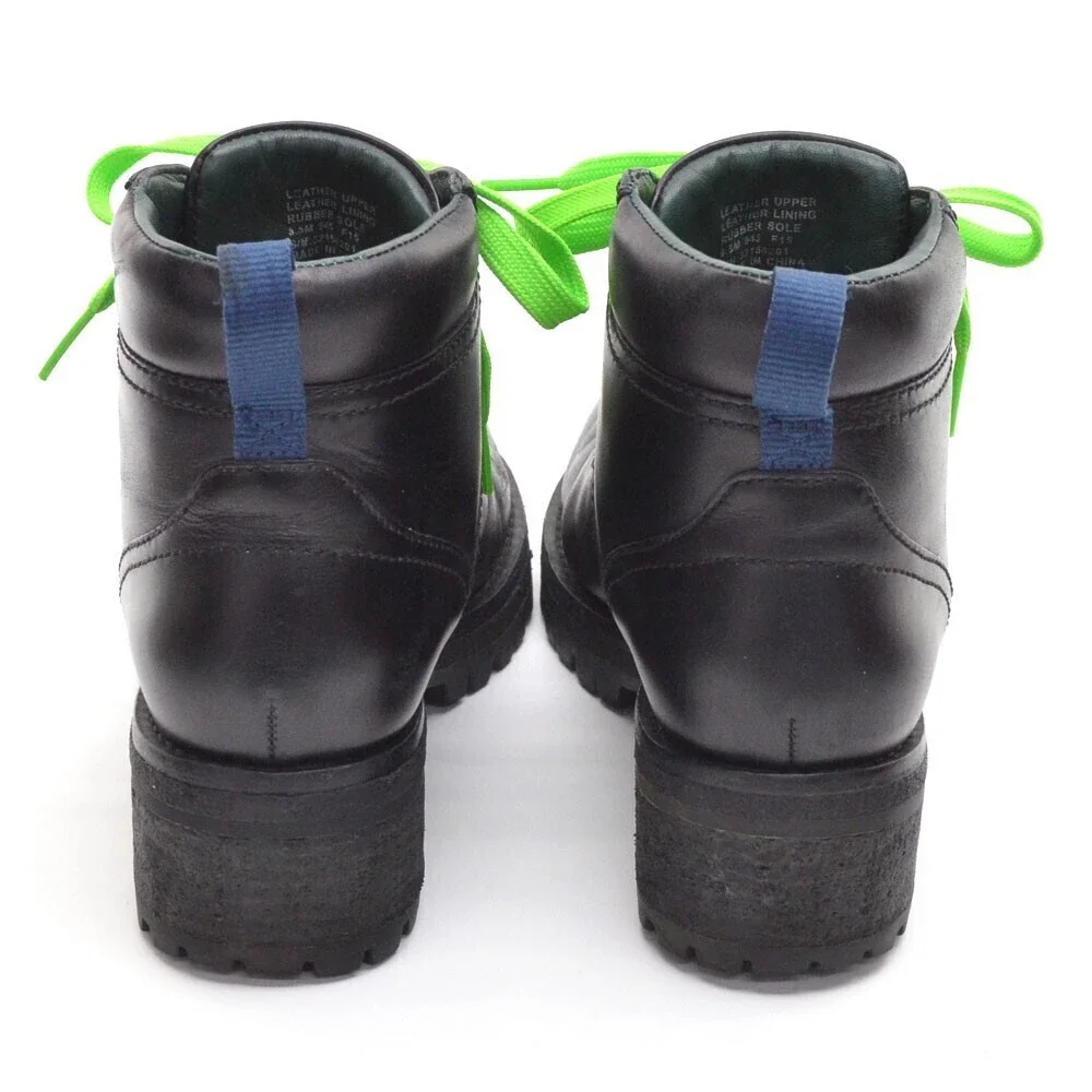 Tory Burch Gunton Black Leather Lace Up Ankle Boots 8.5